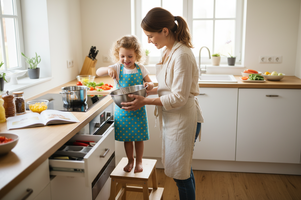 Sécurité en cuisine : conseils pratiques pour cuisiner avec un enfant