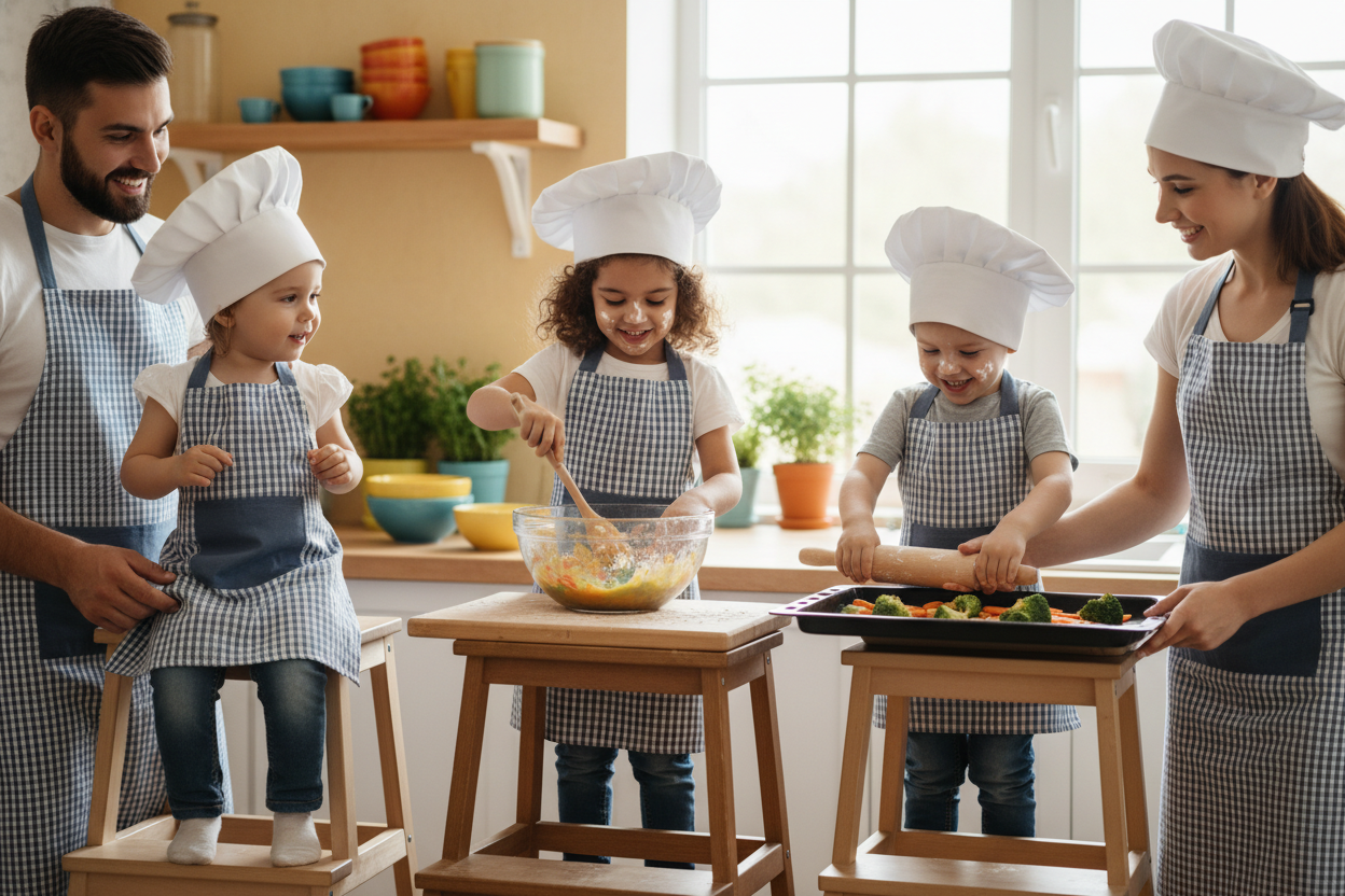 Pourquoi les enfants adorent imiter les grands en cuisine