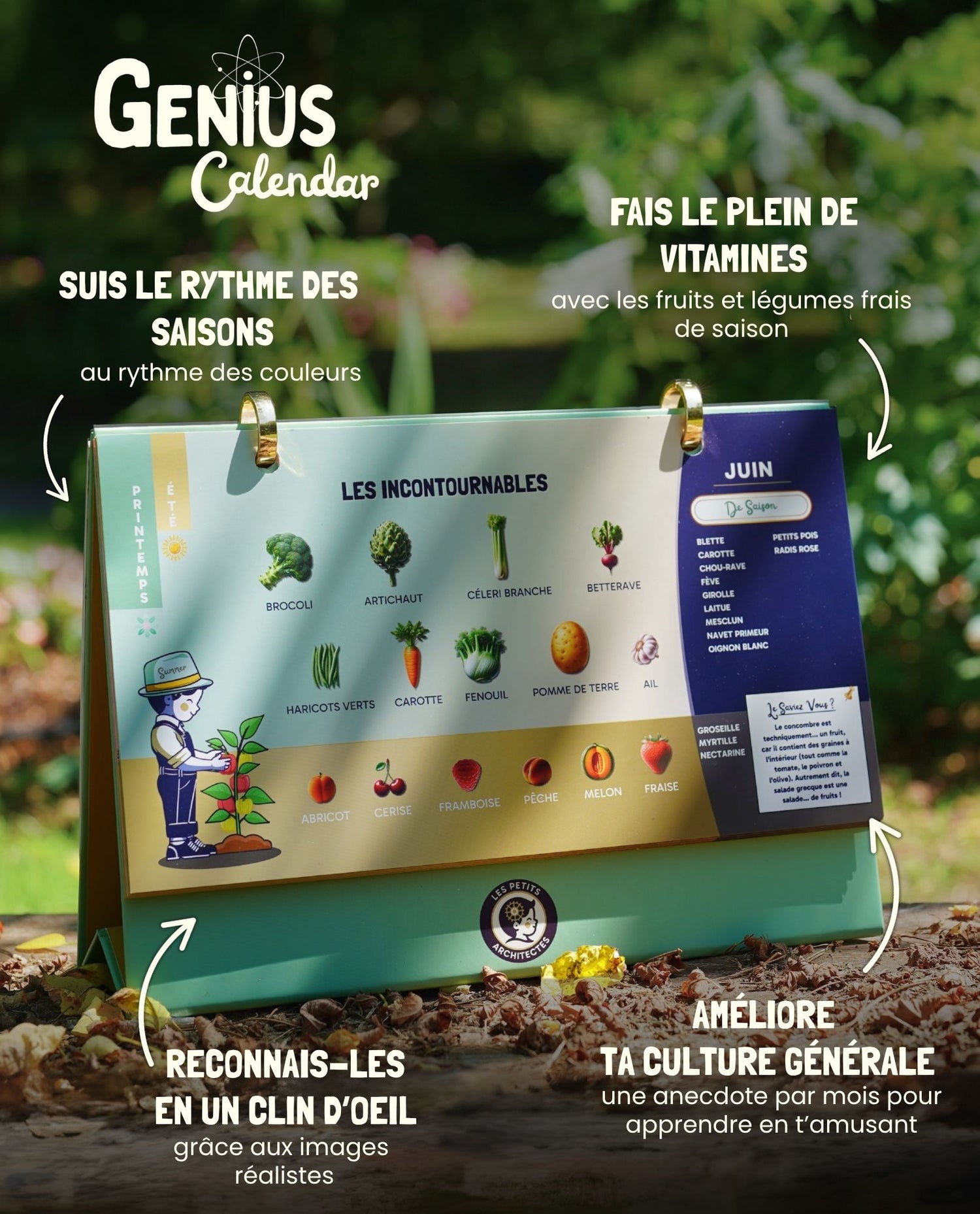 Calendrier Fruits & Légumes de Saison Genius Calendar®