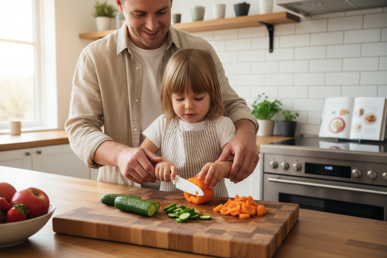 Apprendre à couper les fruits et légumes en sécurité